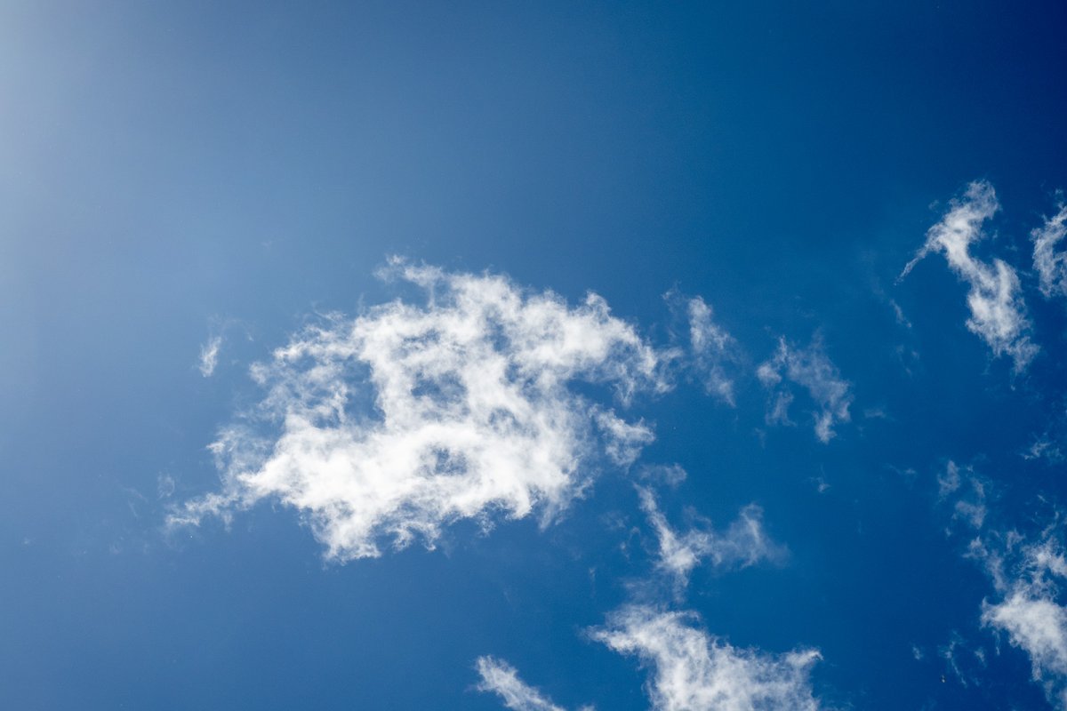 the blue skies are here